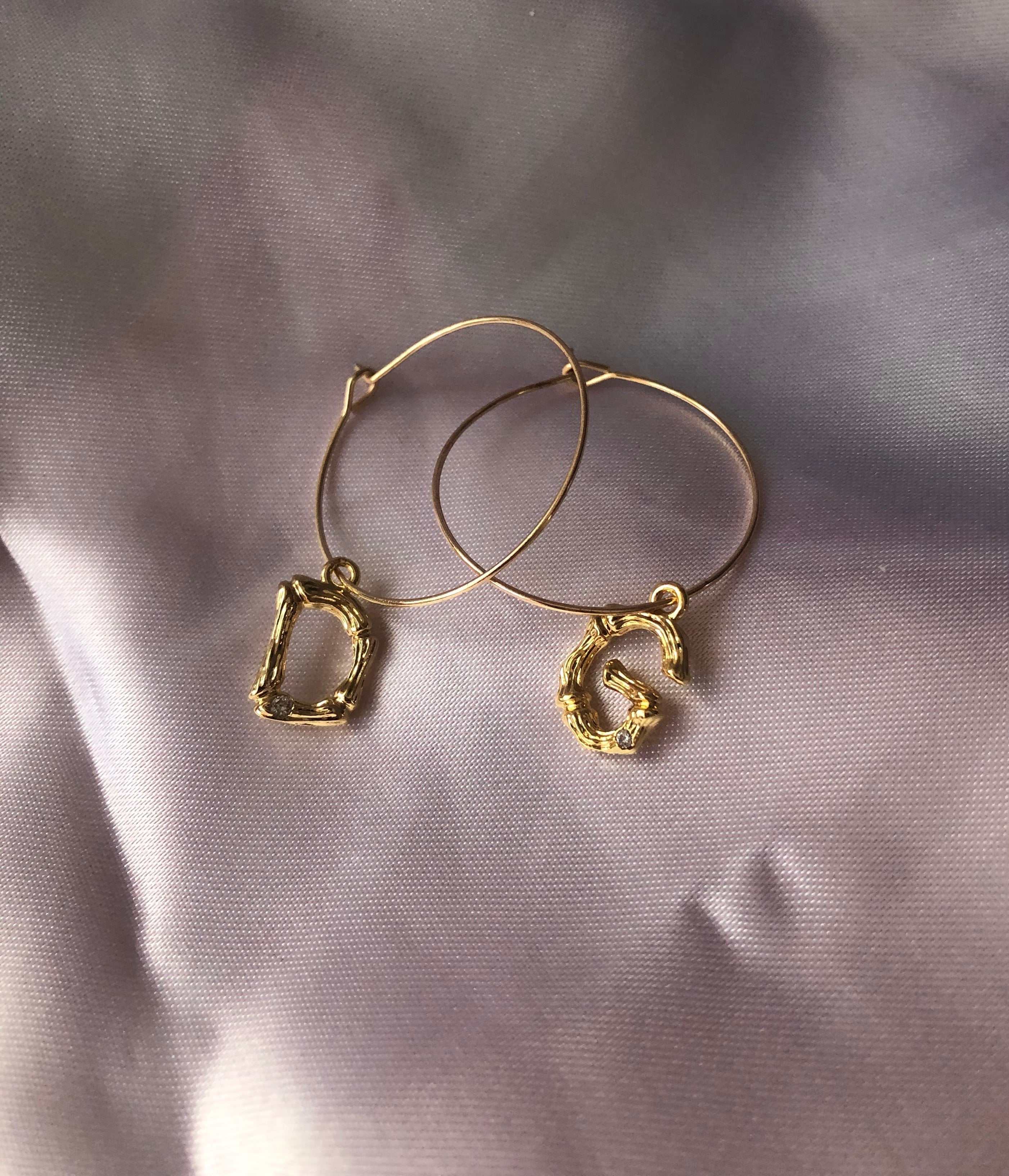 Bamboo letter hoops