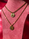 Circle letter necklace