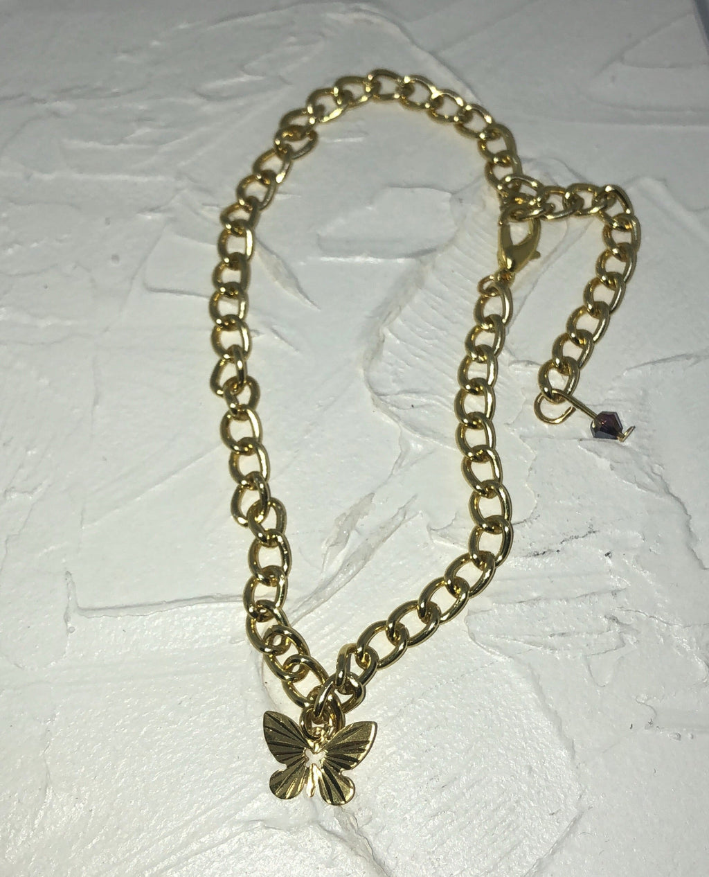 Butterfly anklet