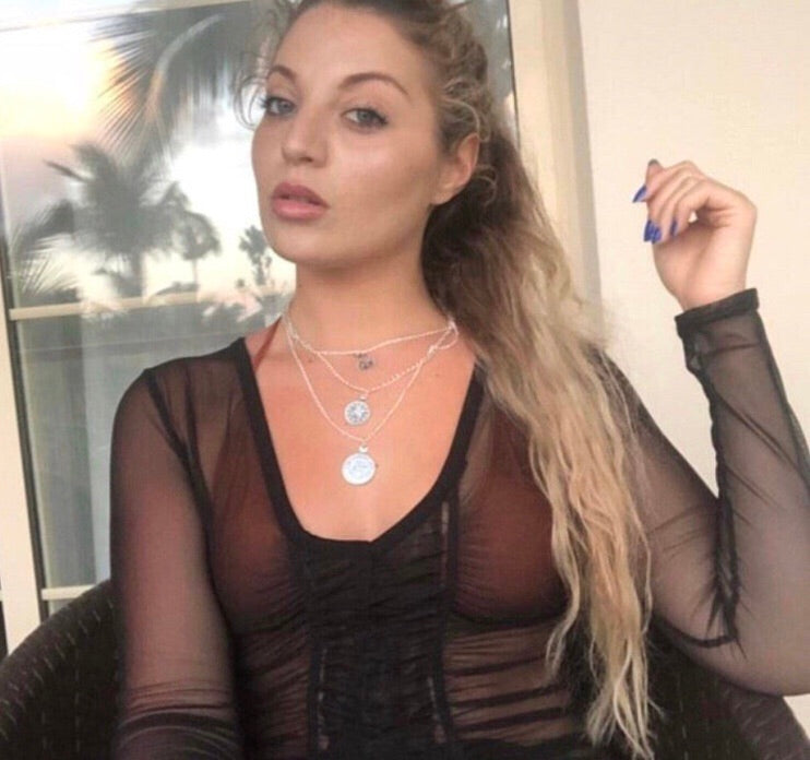 Triple coin necklace