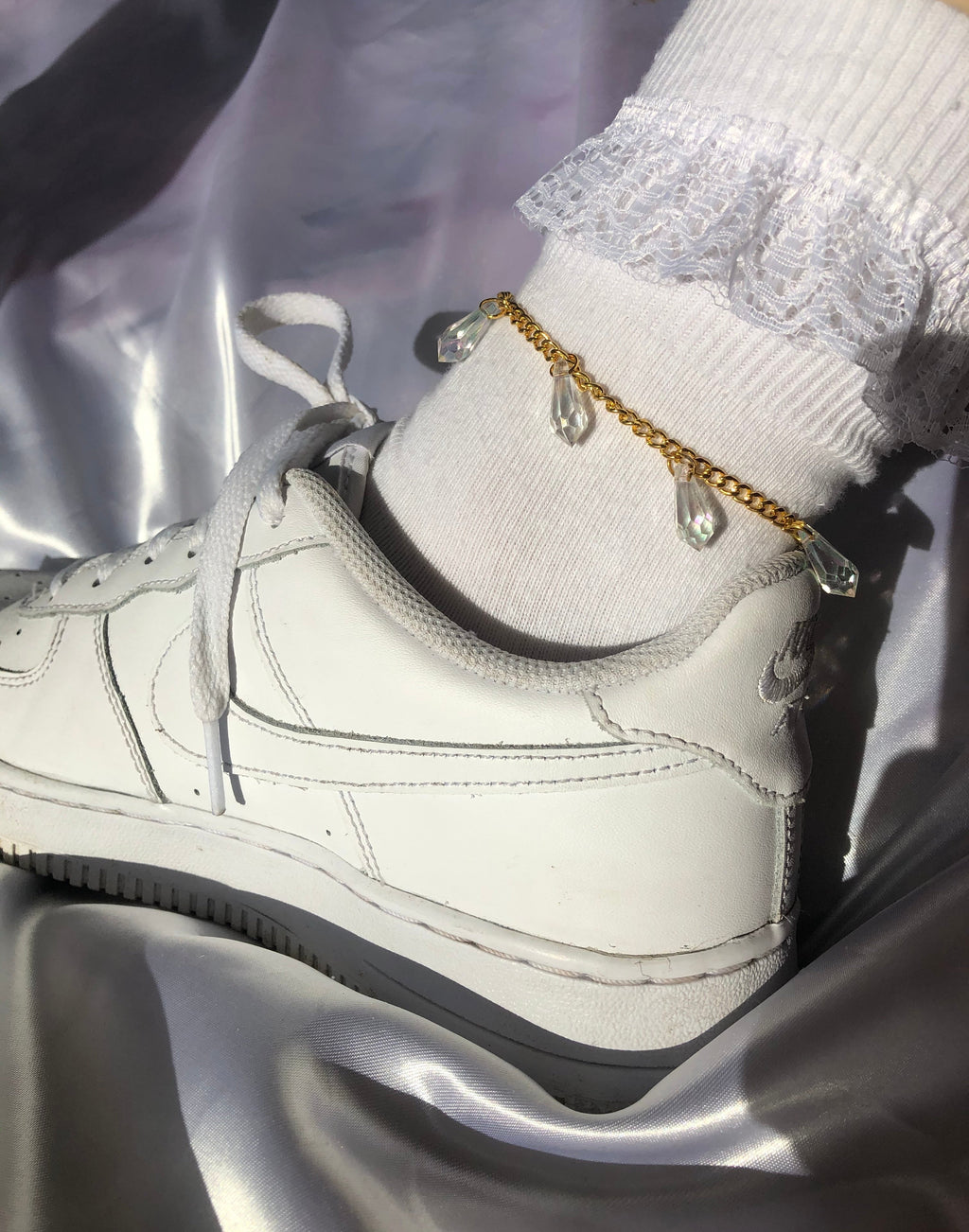 Rain drop anklet Crystal