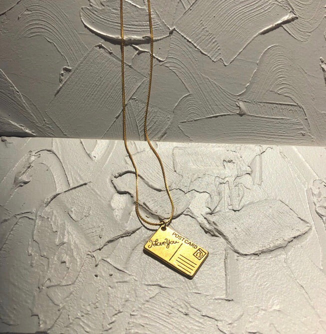 Post card necklace