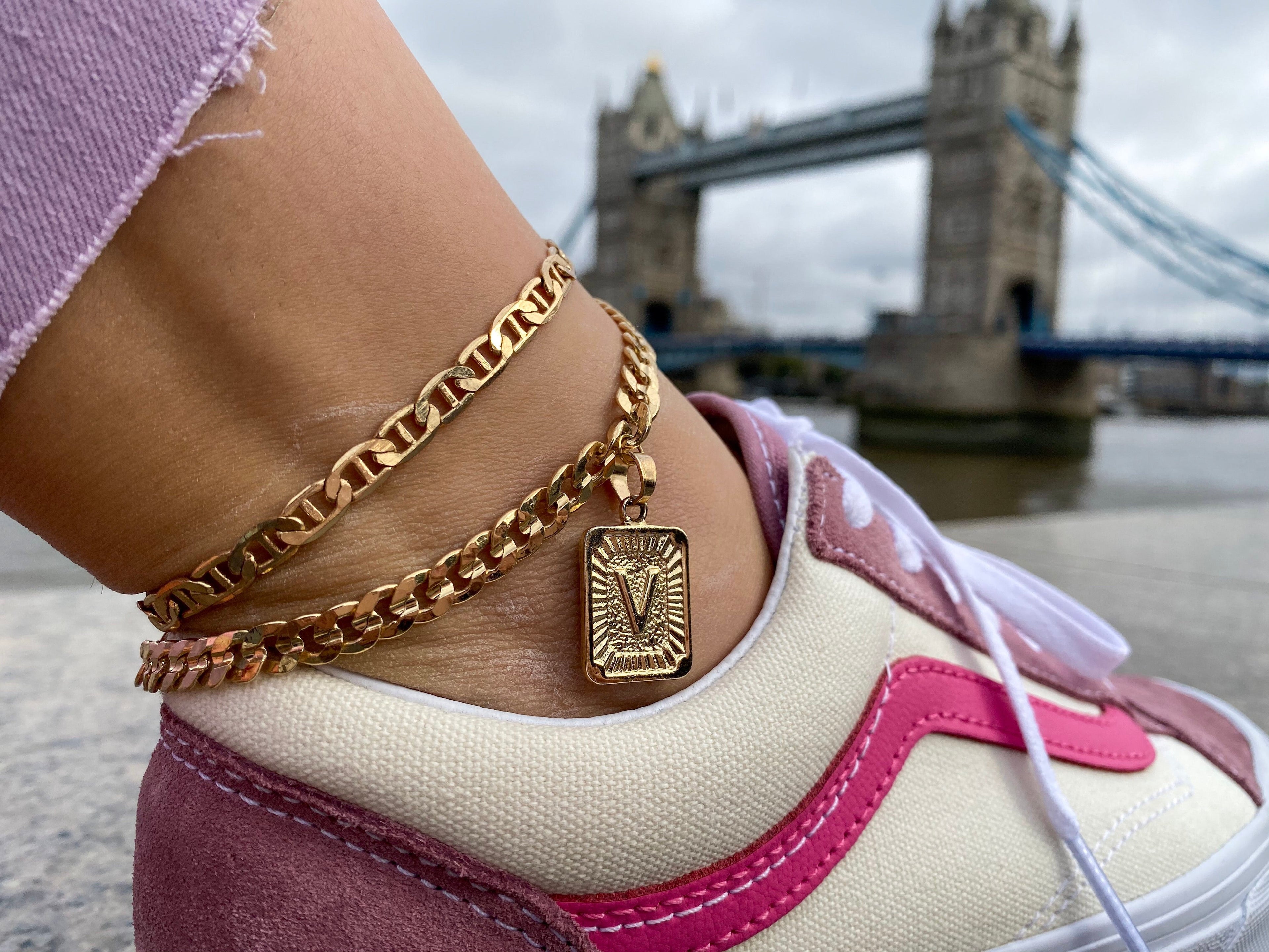 Letter anklet