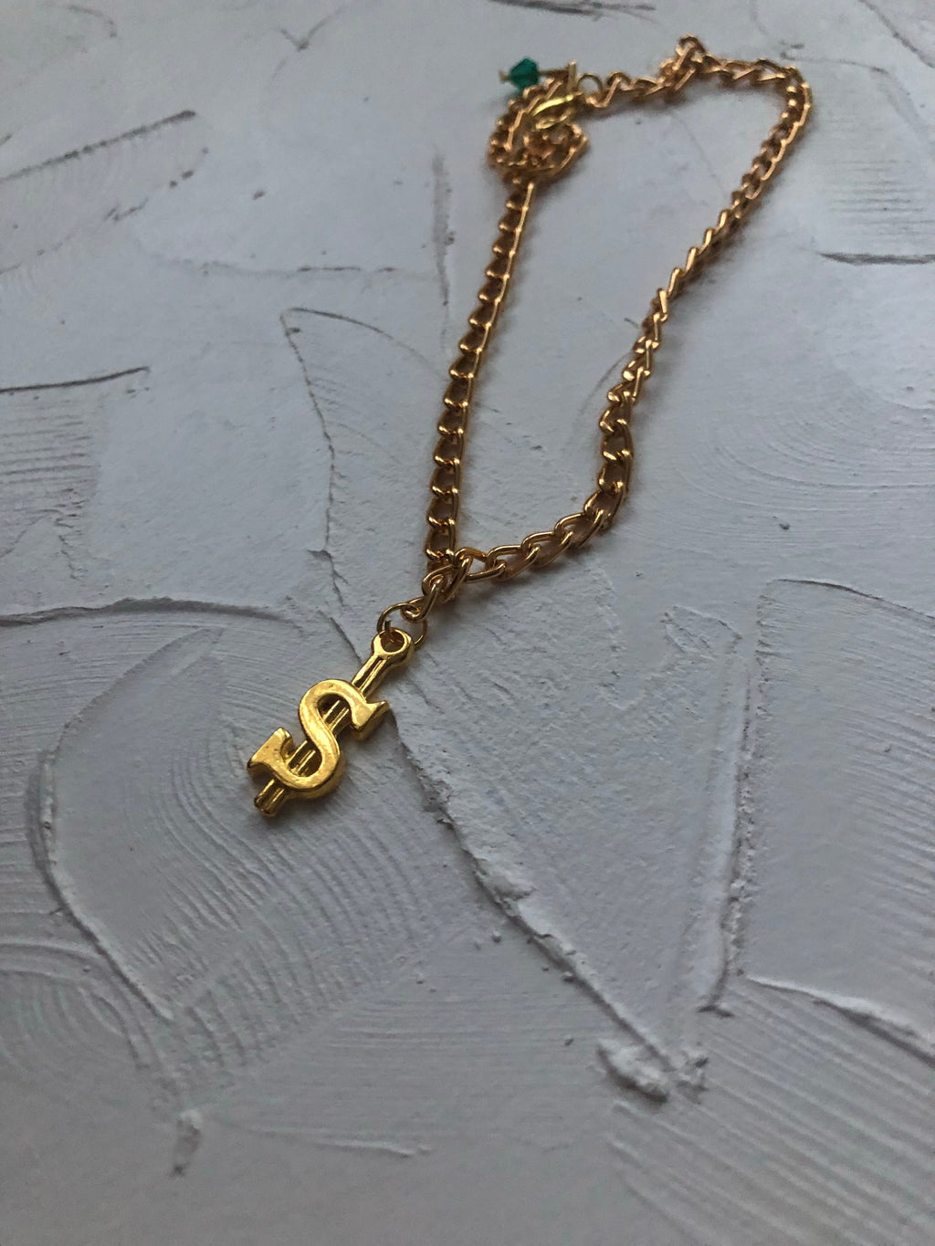 Dollar sign anklet
