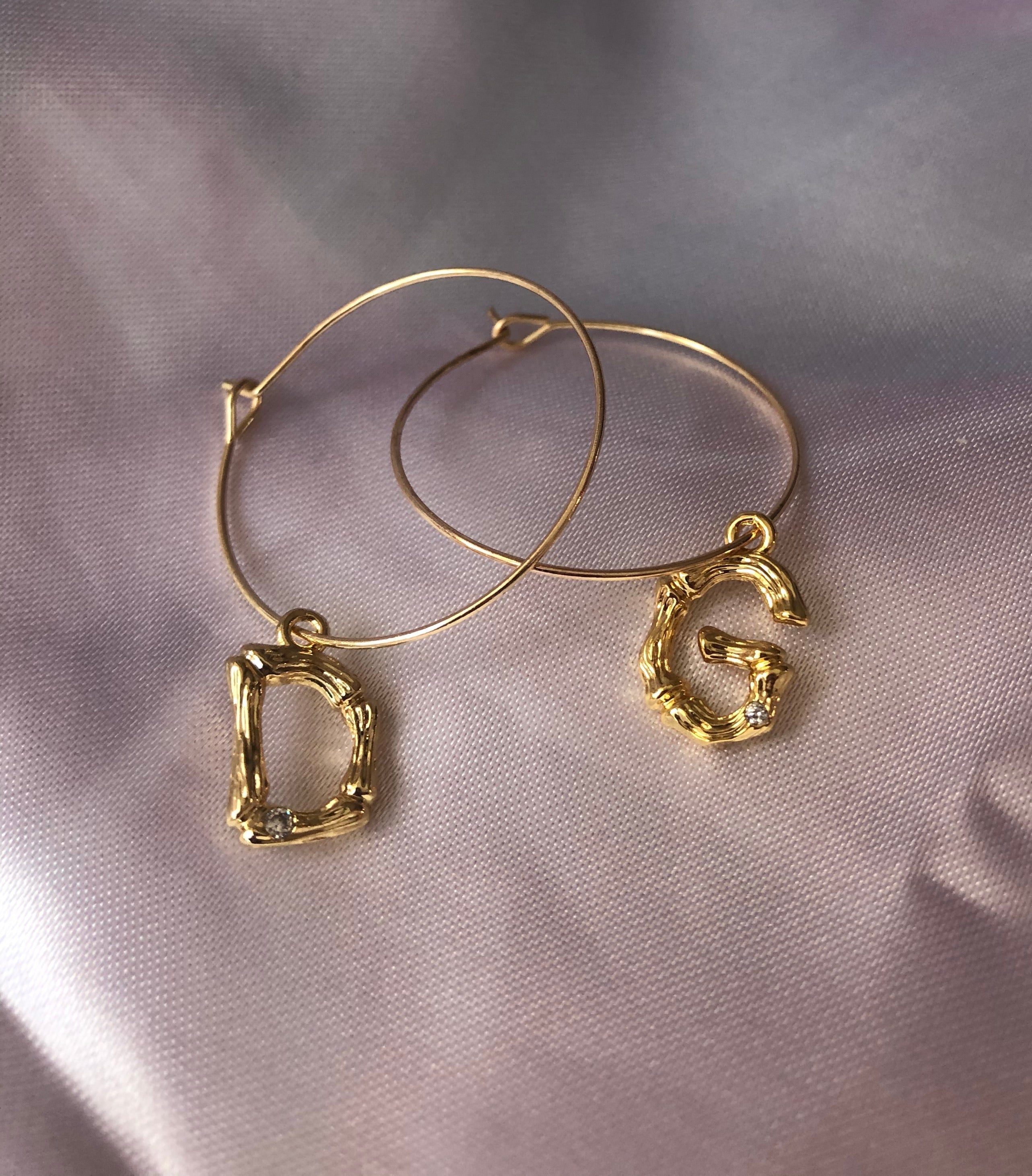 Bamboo letter hoops