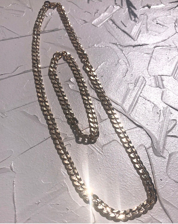 Cuban link chain necklace