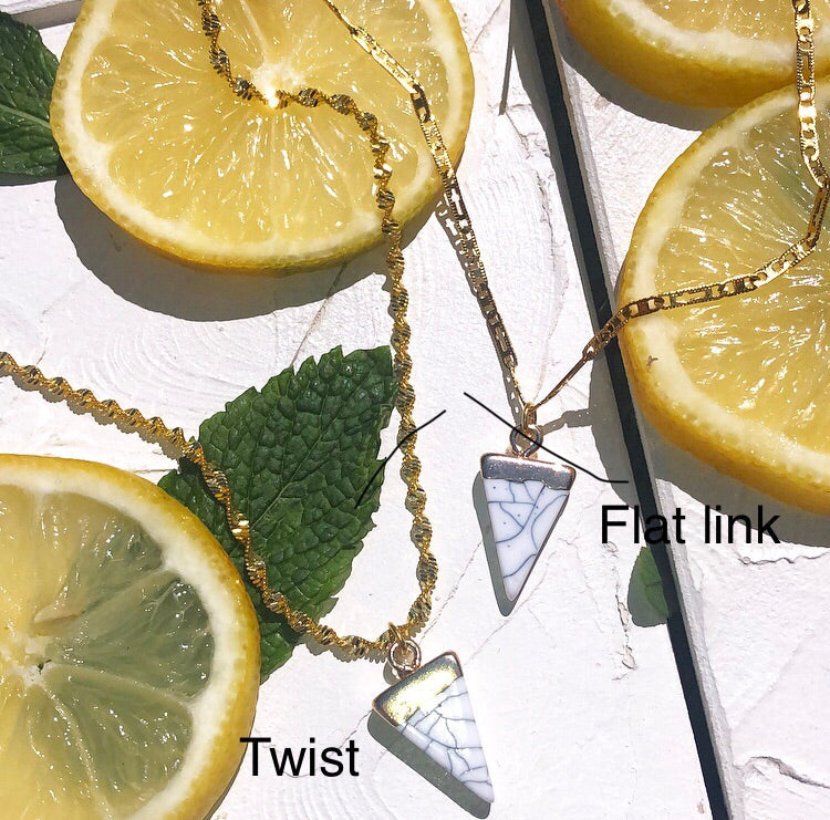 Triangle pendant necklace
