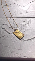 Post card necklace Gold