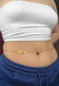 Cross belly chain Gold