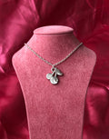 Silver cherries pendant necklace Trace