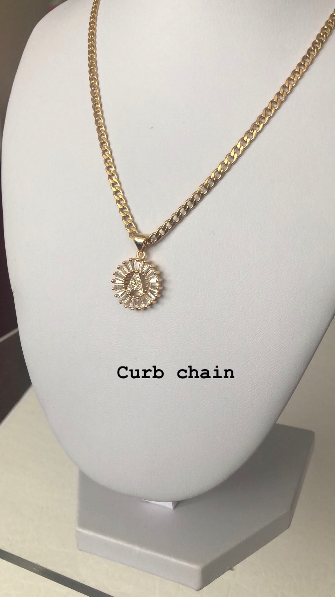 Round initial necklace
