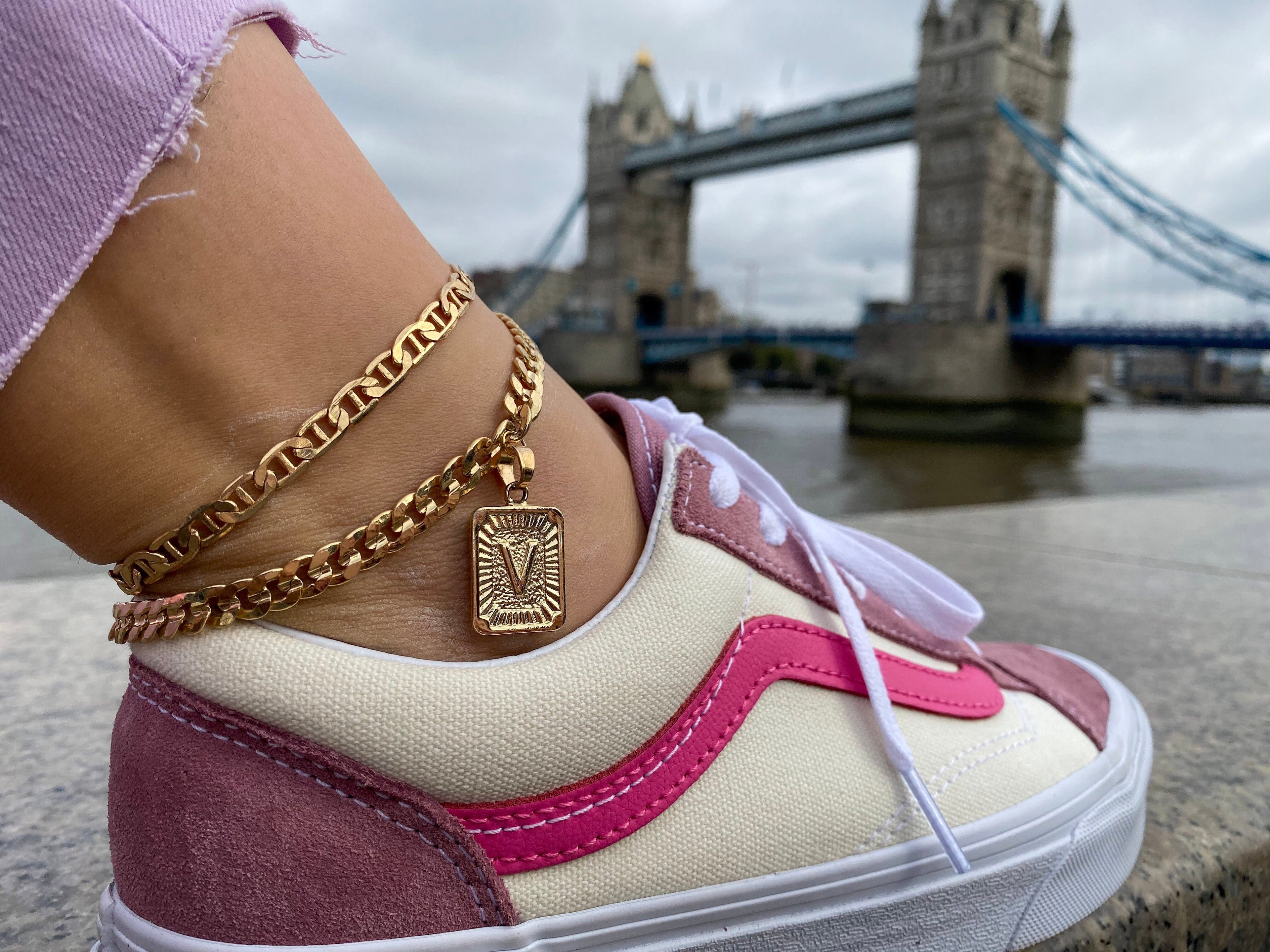 Letter anklet
