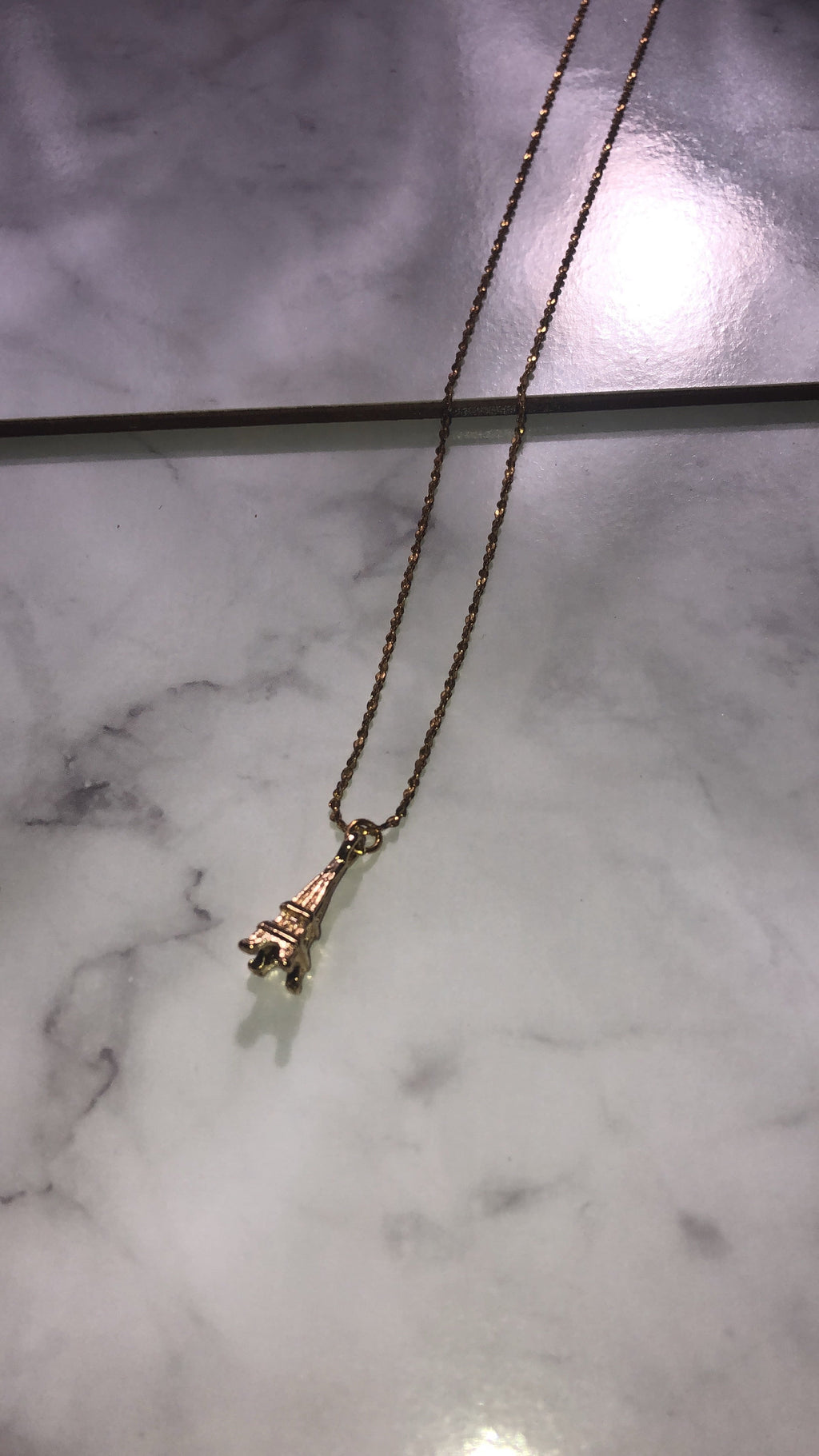 Eiffel tower pendant necklace