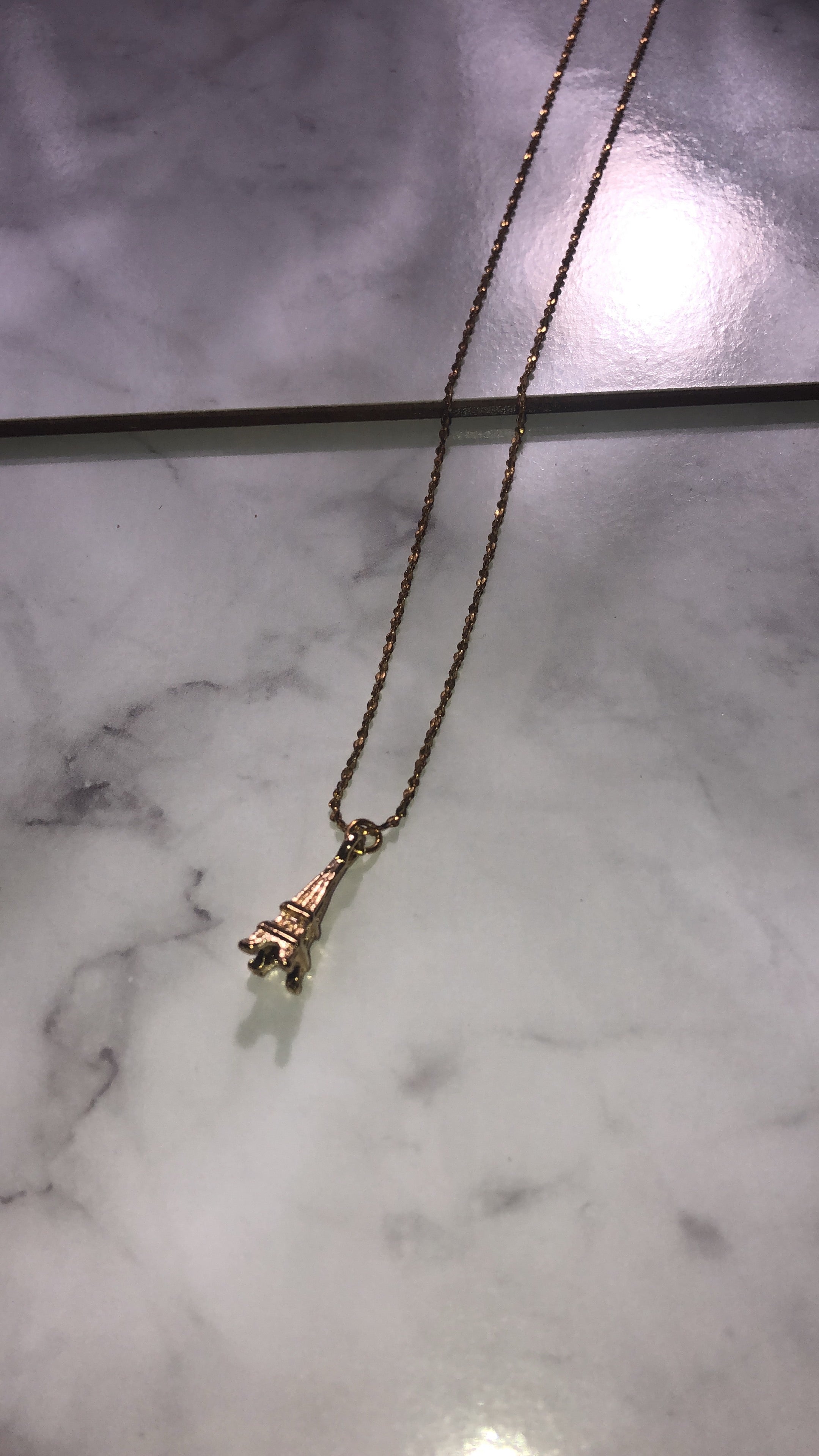 Eiffel tower pendant necklace