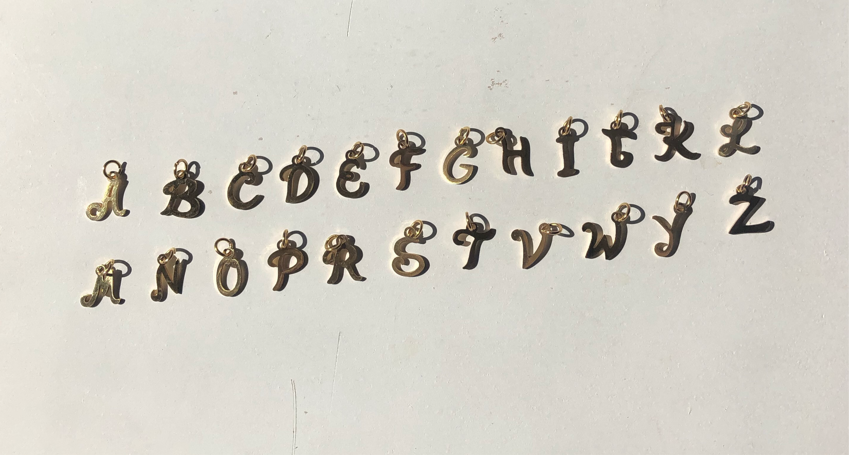 Charm letter necklace