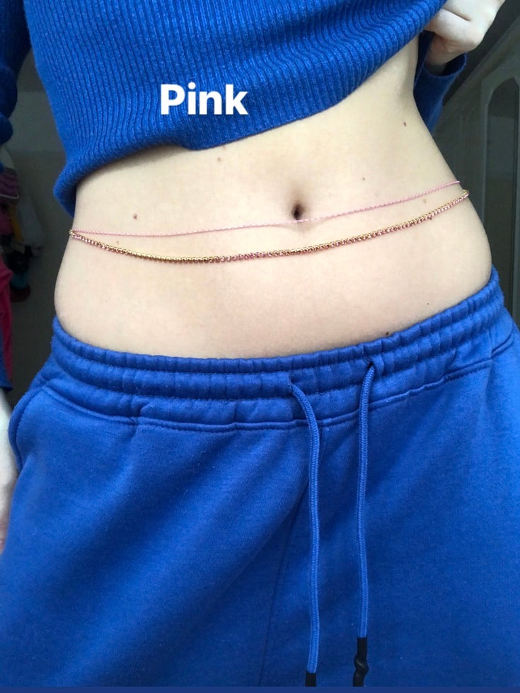 Colour Honey tummy chain Pink