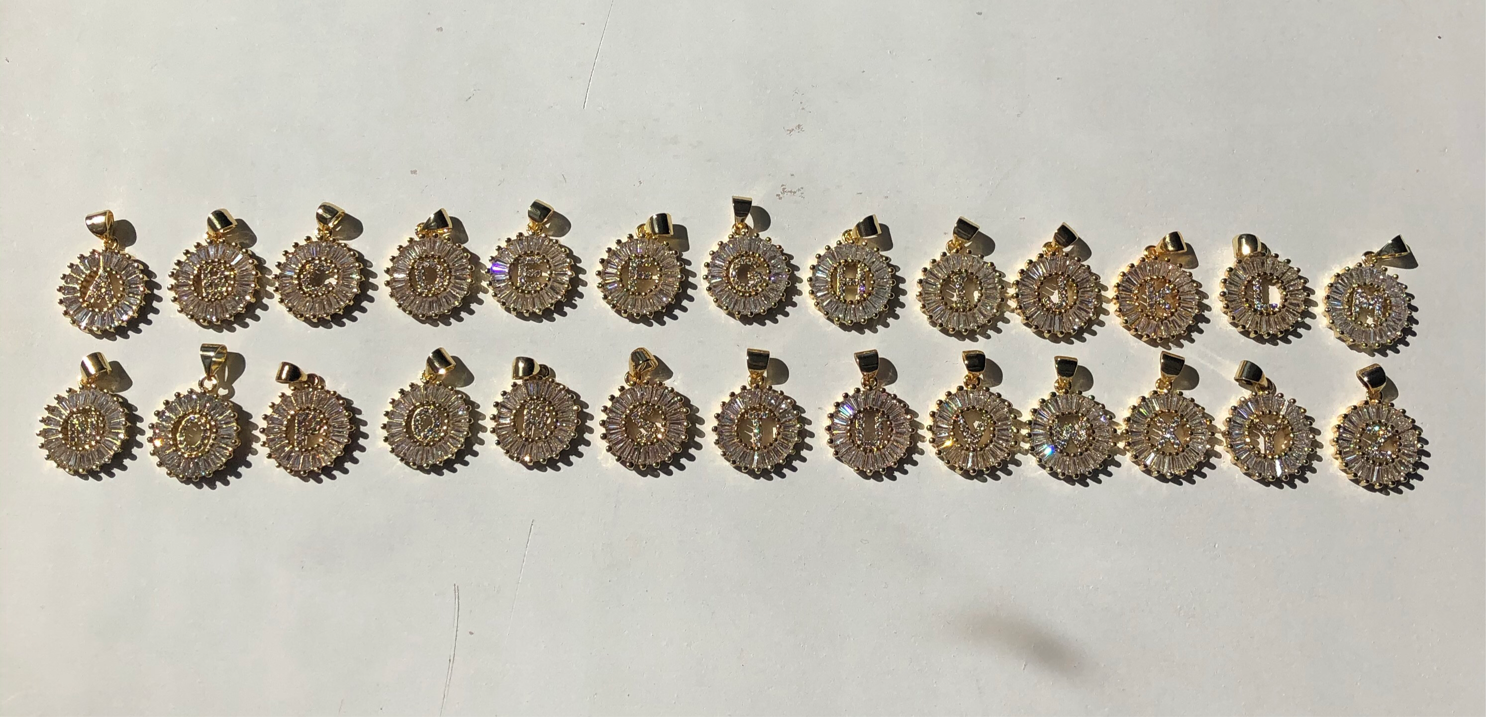 Round initial necklace