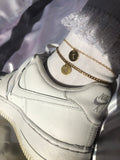 Circle letter anklet
