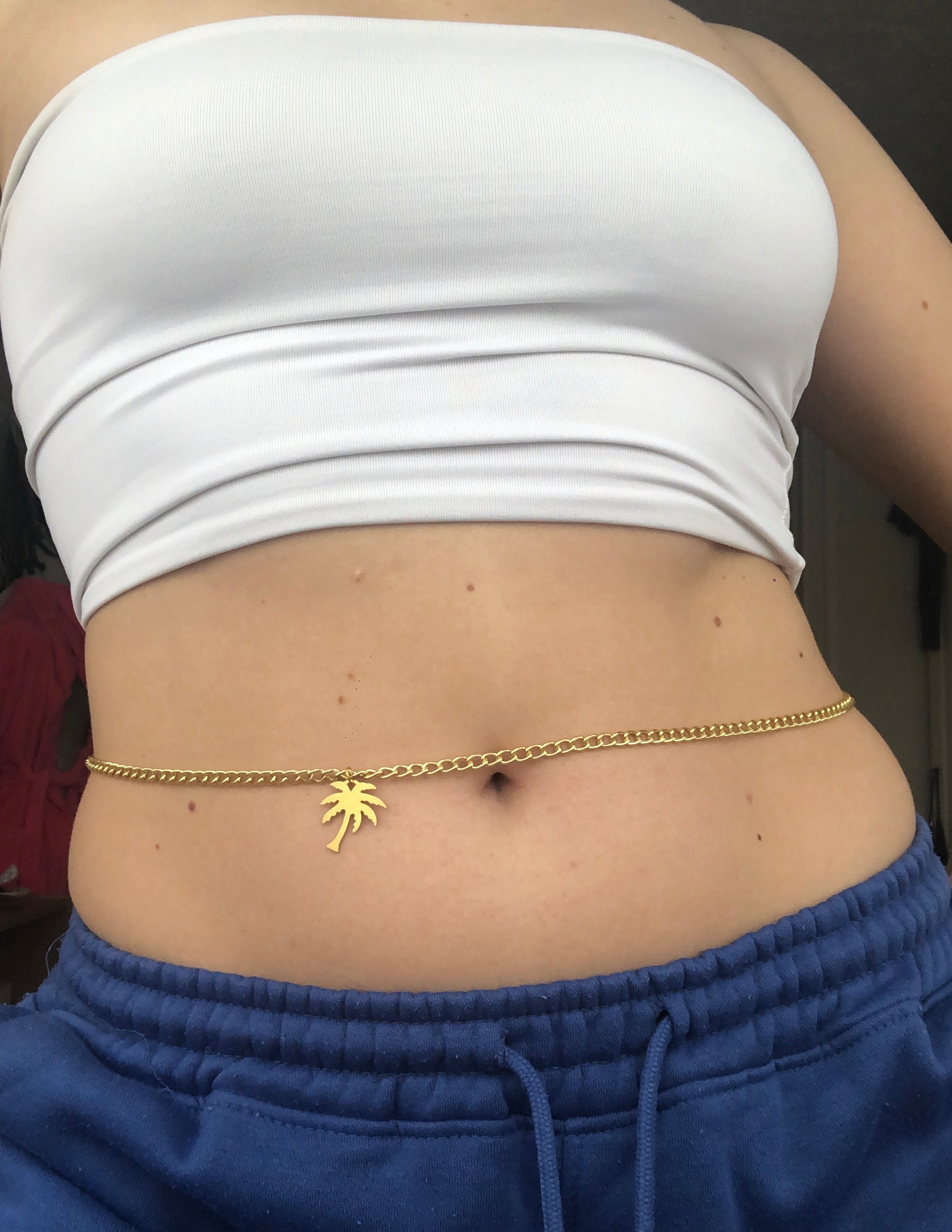 Palm tree belly chain