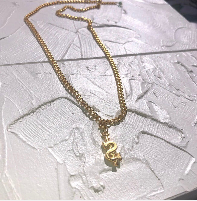 Dollar sign necklace Curb