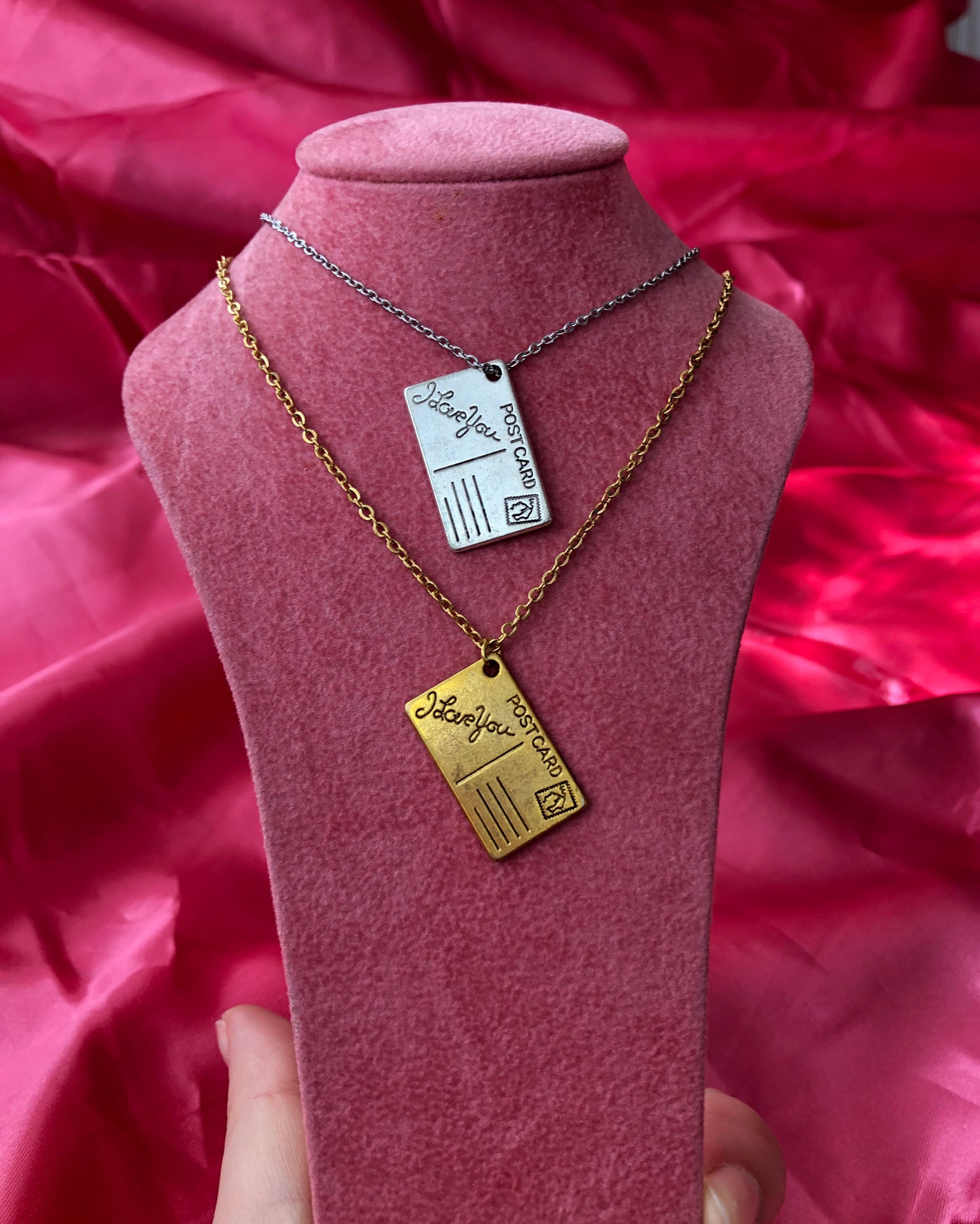 Post card necklace