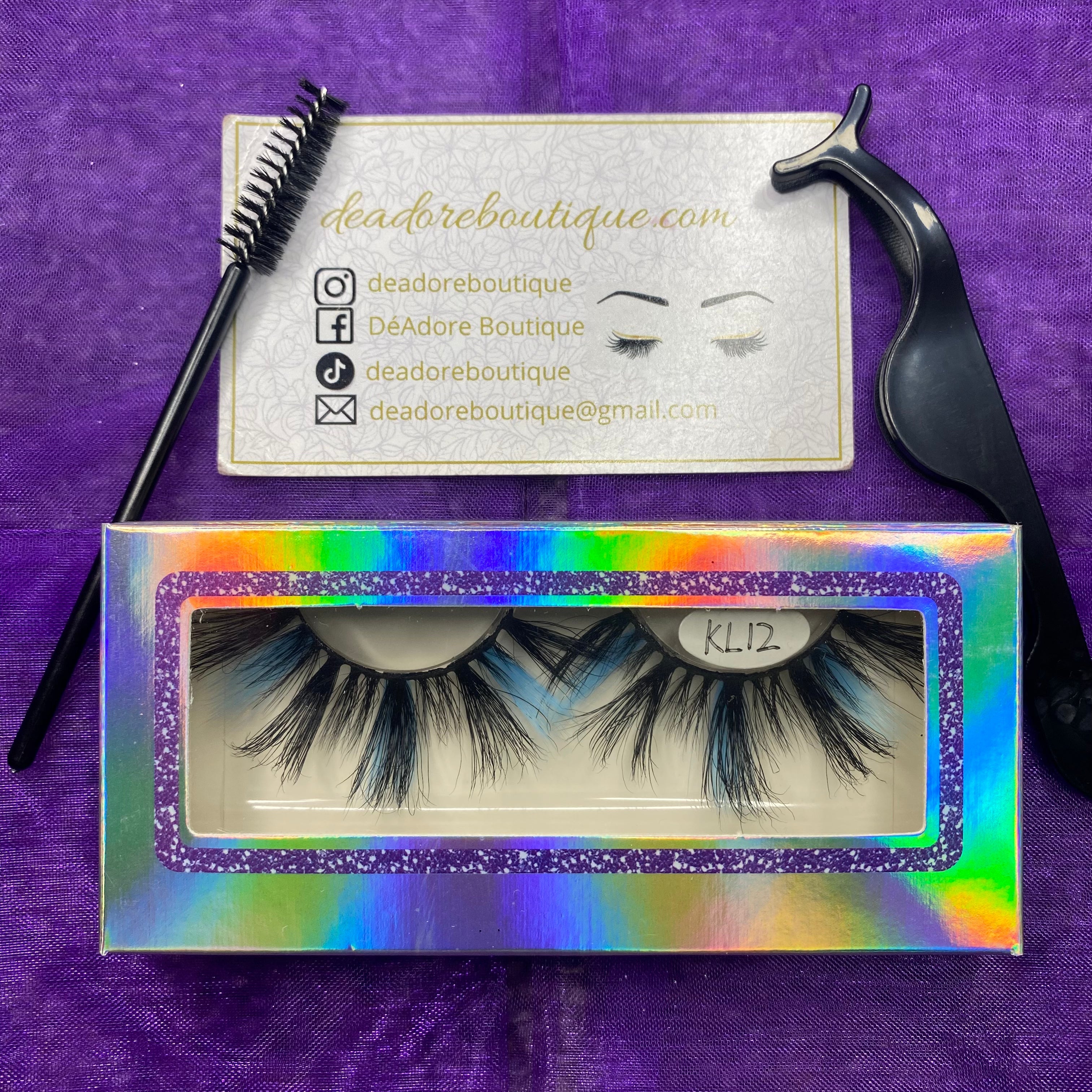 Mink Eyelashes with Color Extensions 25MM Baby blue