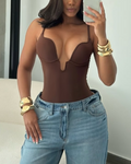 U-Neck Cami Tummy Control Cheeky Bodysuit