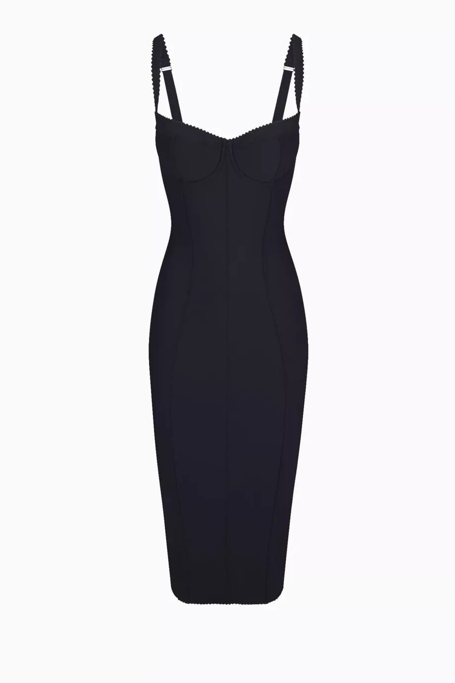 Leopard Print Fitted Stretch Dress Black