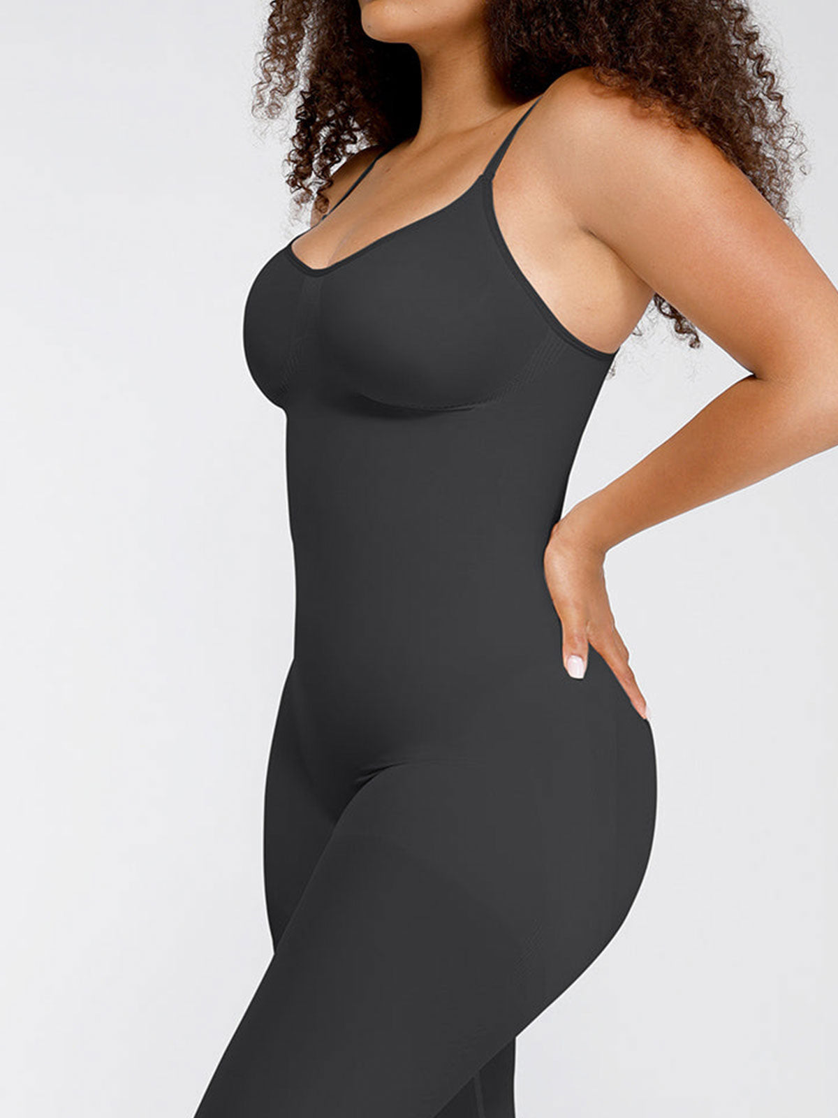 Seamless Waist-Breast Support Mid Thigh Body Shaper