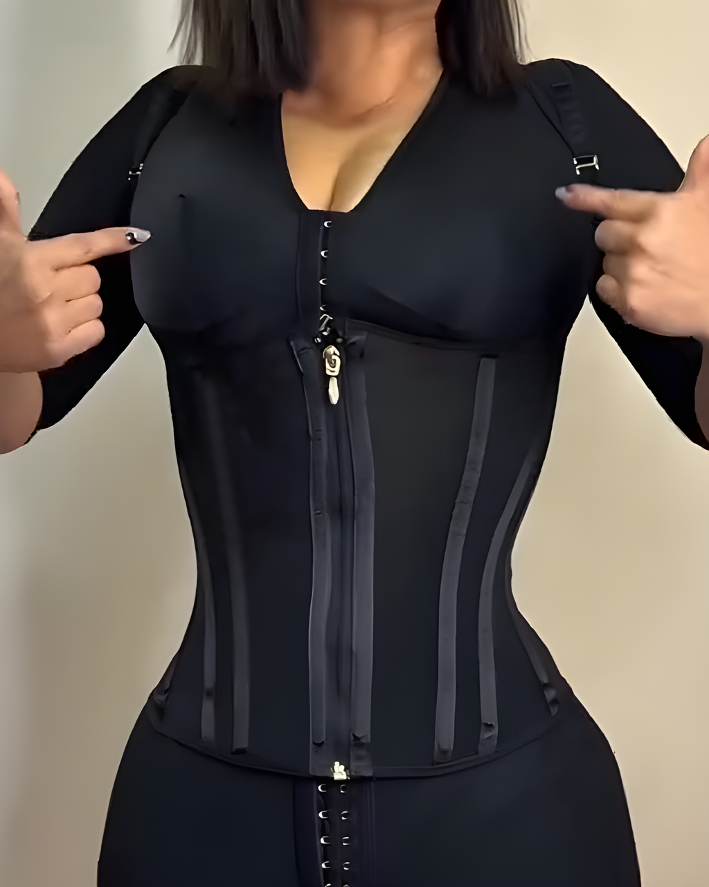 Front Zip Tummy Shaping Steel Boned Waist Trainer Vest