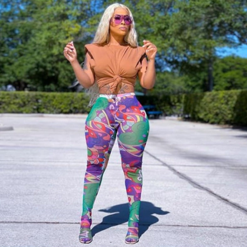 Hipster Vibe Mesh Pants Purple