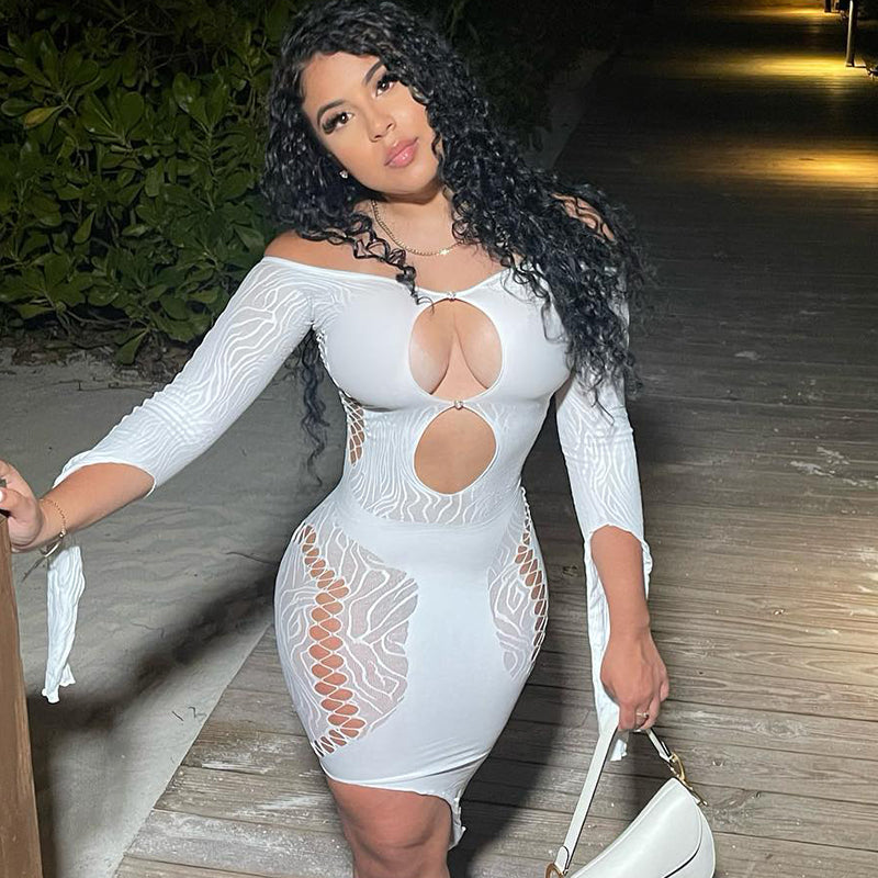 Lace Club Mini Dress White One Size