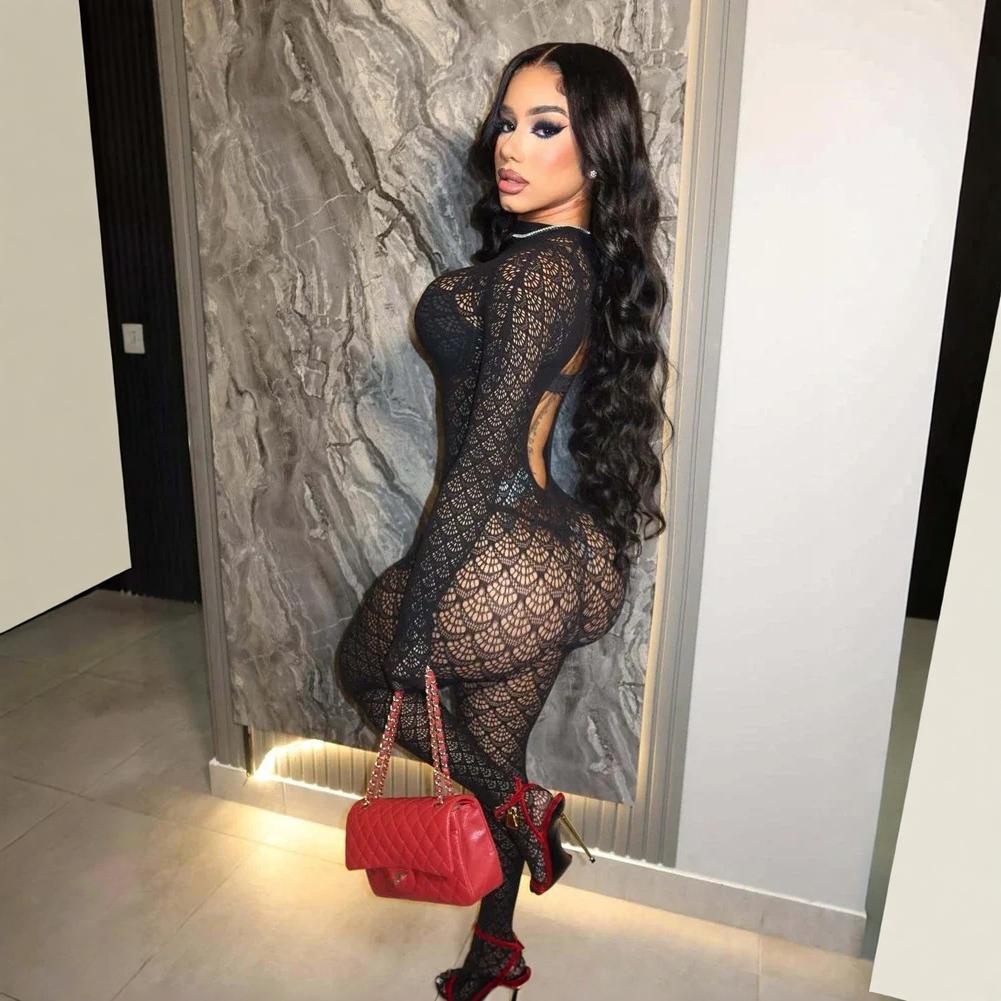 Lace Open Back Jumpsuit