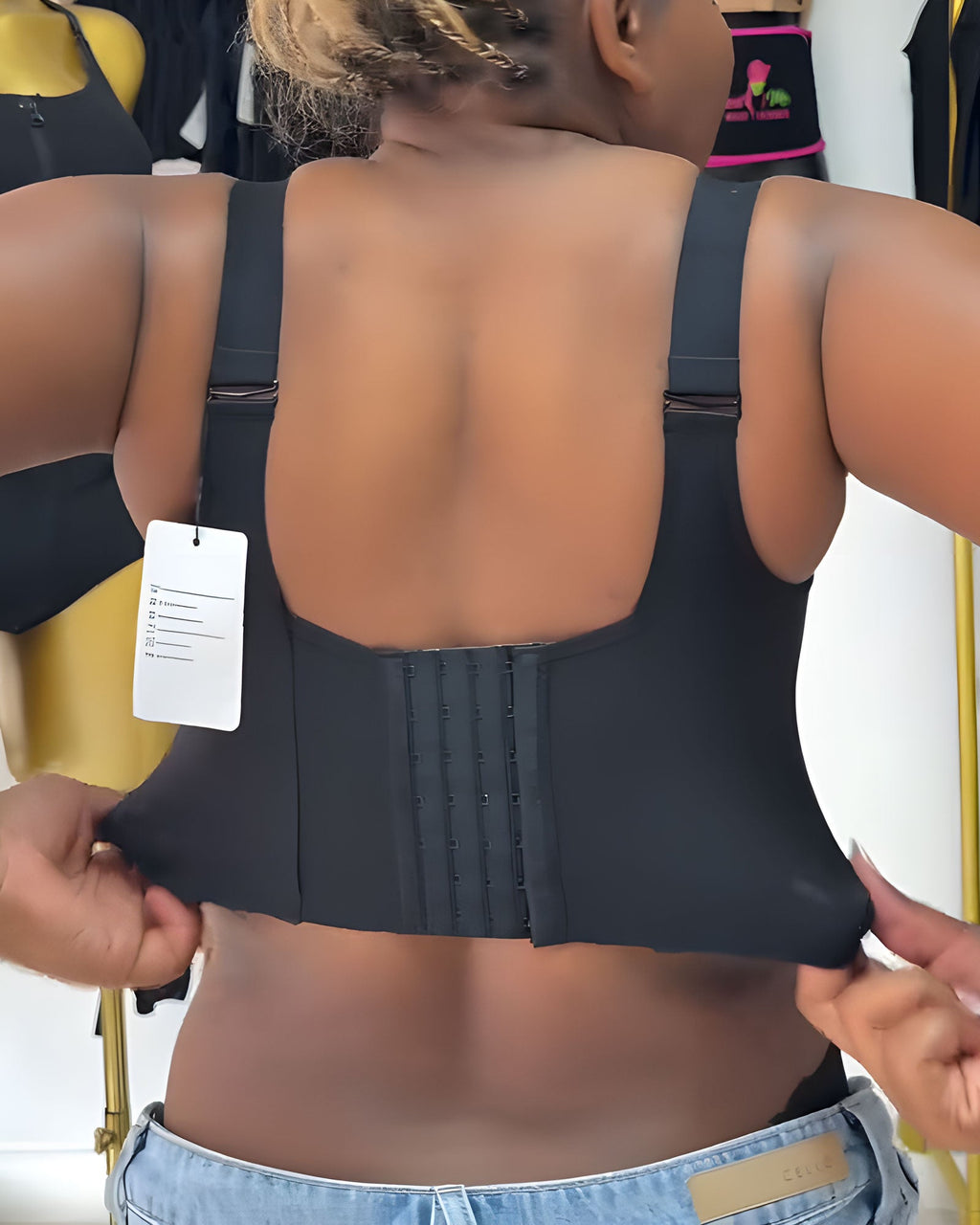 Front And Back Clasp Deep V Push Up Wide Shoulder Strap Shaping Bra