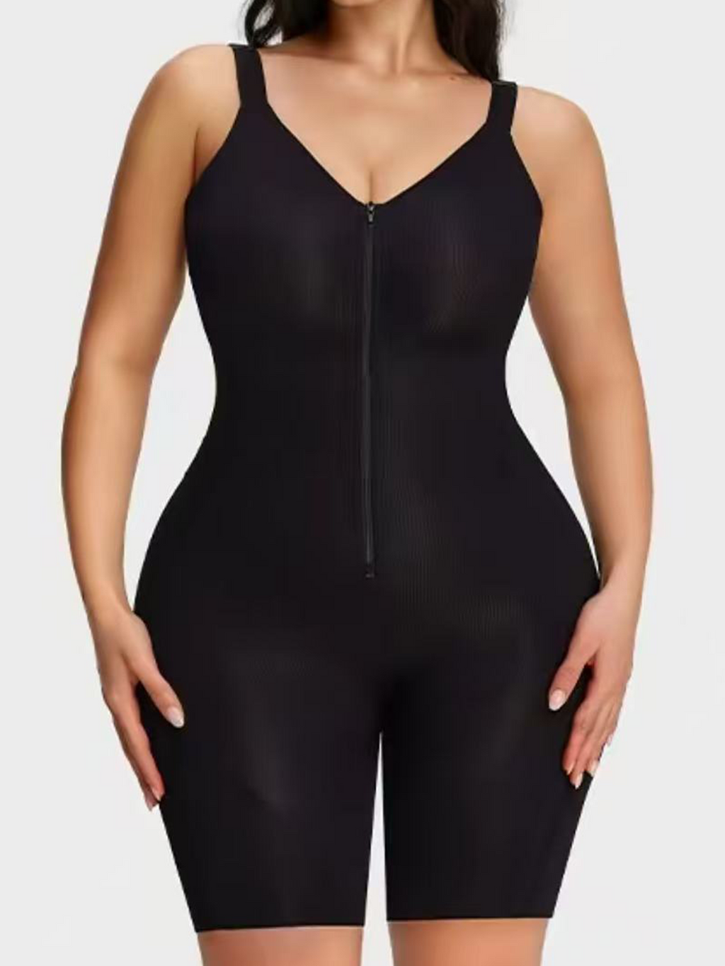 Stronger Tummy Control Butt Lifter Faja Back Pull Down Breathable Body Shaper For Women Summer Outfits Postpartum Black