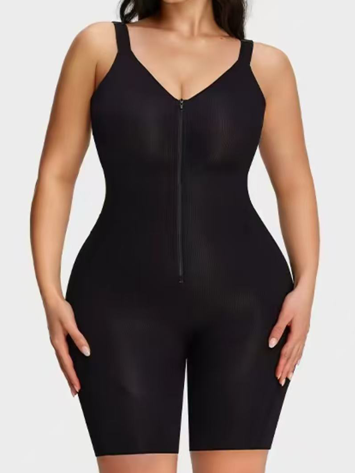 Stronger Tummy Control Butt Lifter Faja Back Pull Down Breathable Body Shaper For Women Summer Outfits Postpartum Black
