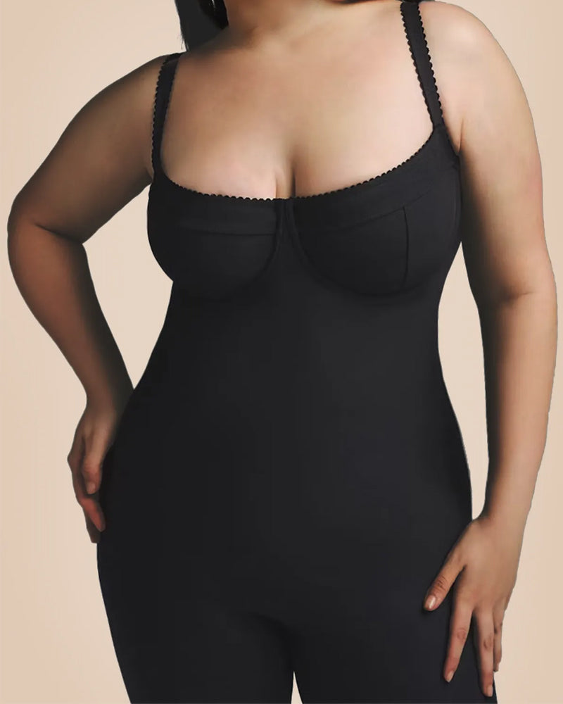 Sexy Leopard Print Suspenders High Waist Hip Lift Bodysuit