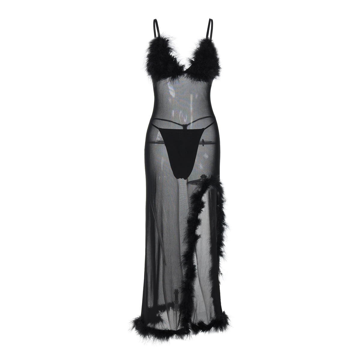 Exotic Mesh Maxi Dress