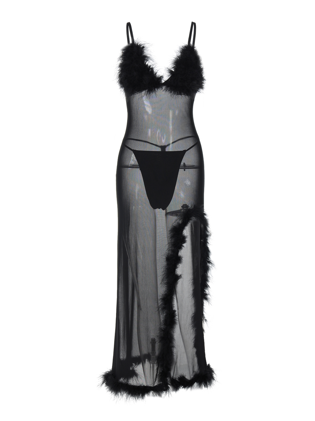 Exotic Mesh Maxi Dress