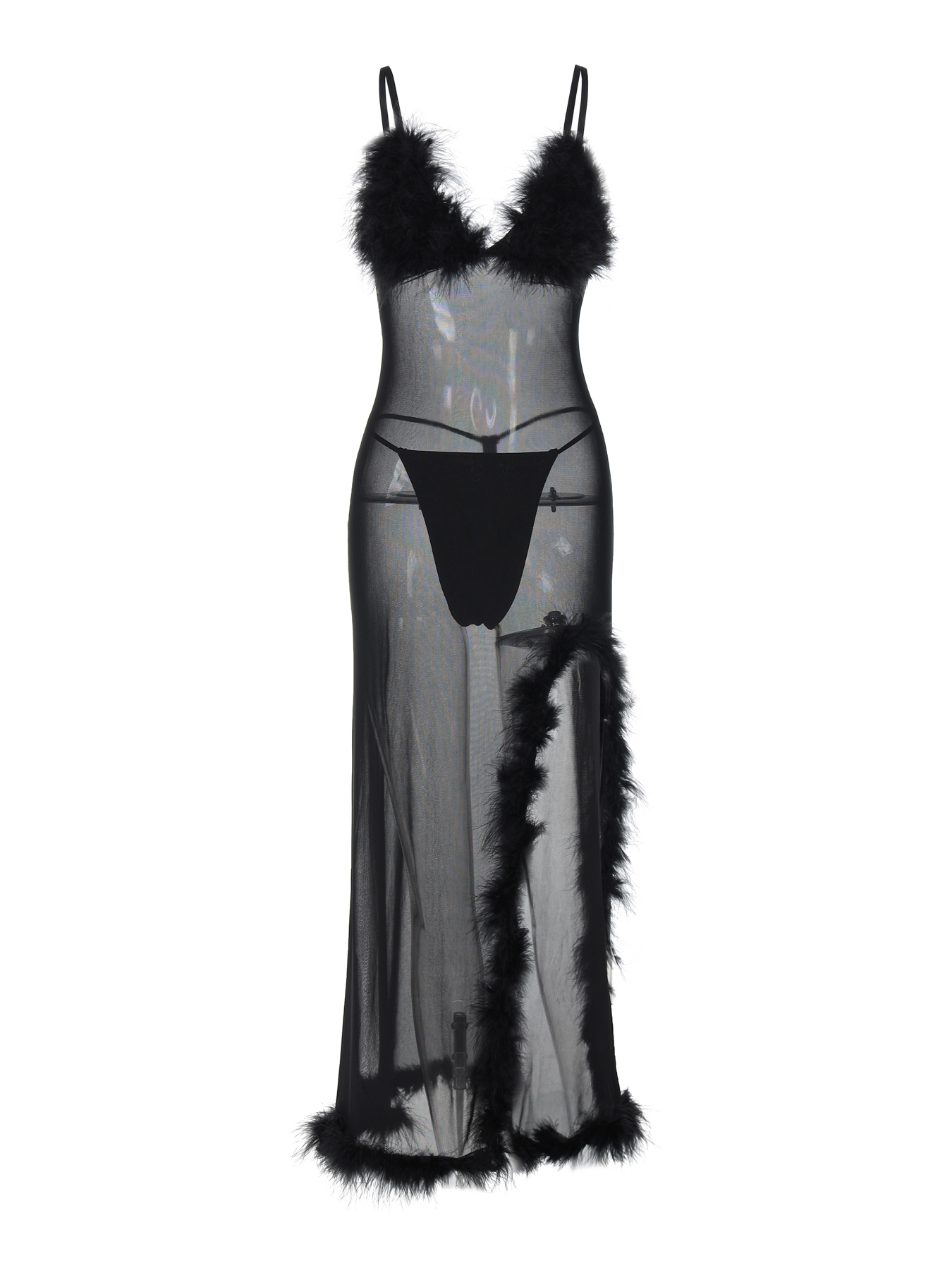 Exotic Mesh Maxi Dress