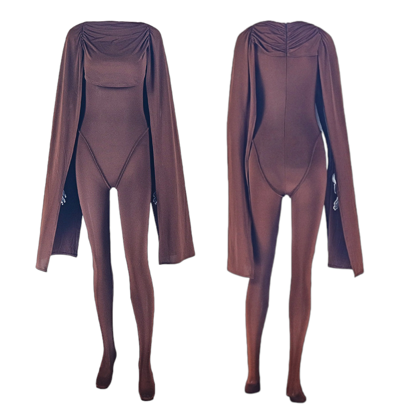 Chic Swing Collar Bodysuit Jumpsuit