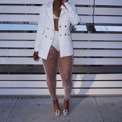 Sparkle Fishnet Rhinestone Trouser