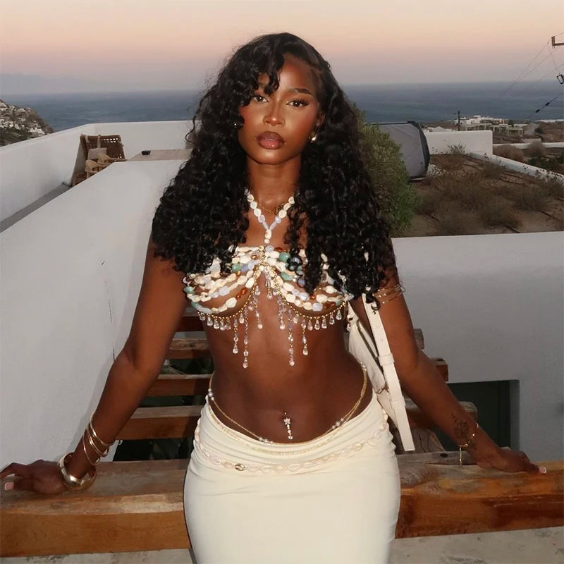 Pearl Tassel Crop Top