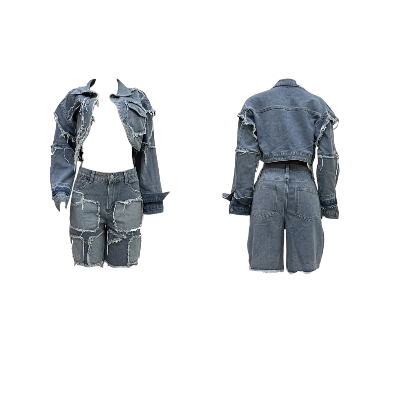 Helena Denim Short Set