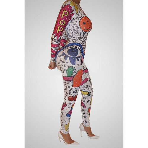 Cartoon Print Jumpsuit