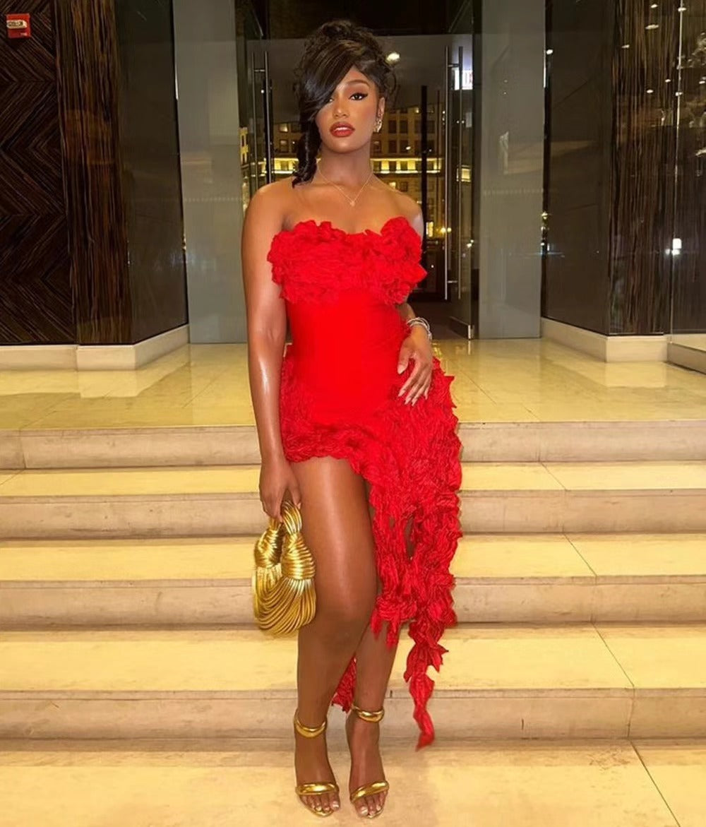 Ali Fringe Bandage Midi Dress