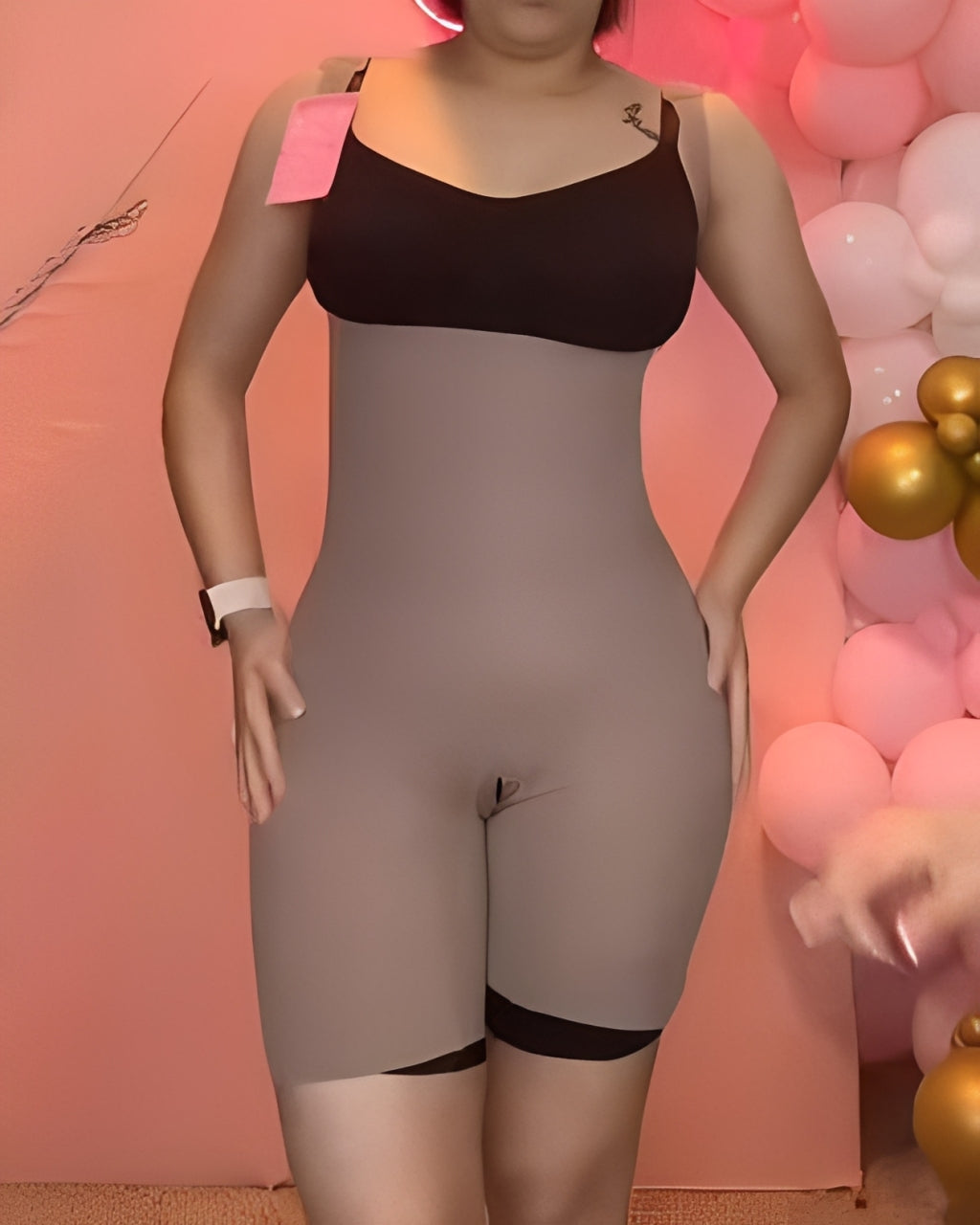 Seamless Open Bust Slimming Full Body Shaper RosyBrown