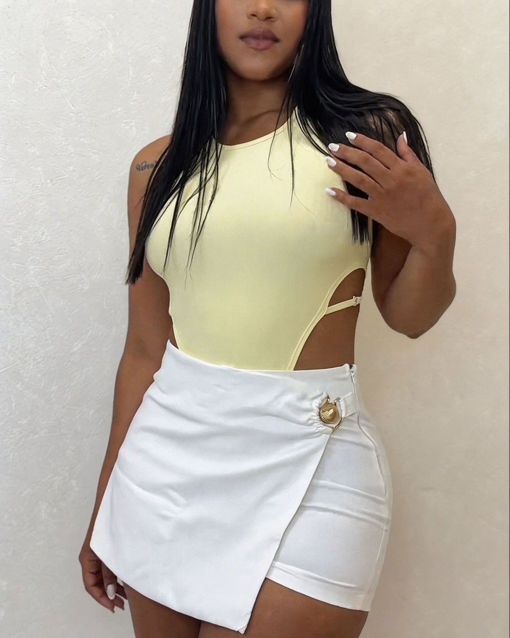 Side Cut Vest Bodysuit