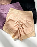 High-Waisted Lace Trim Tummy & Butt Lifting Shaper Shorts