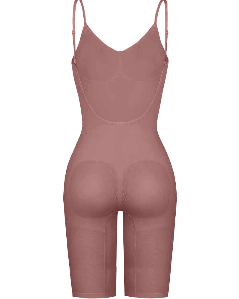 Seamless Backless Mid-Length Full Body Shaper
